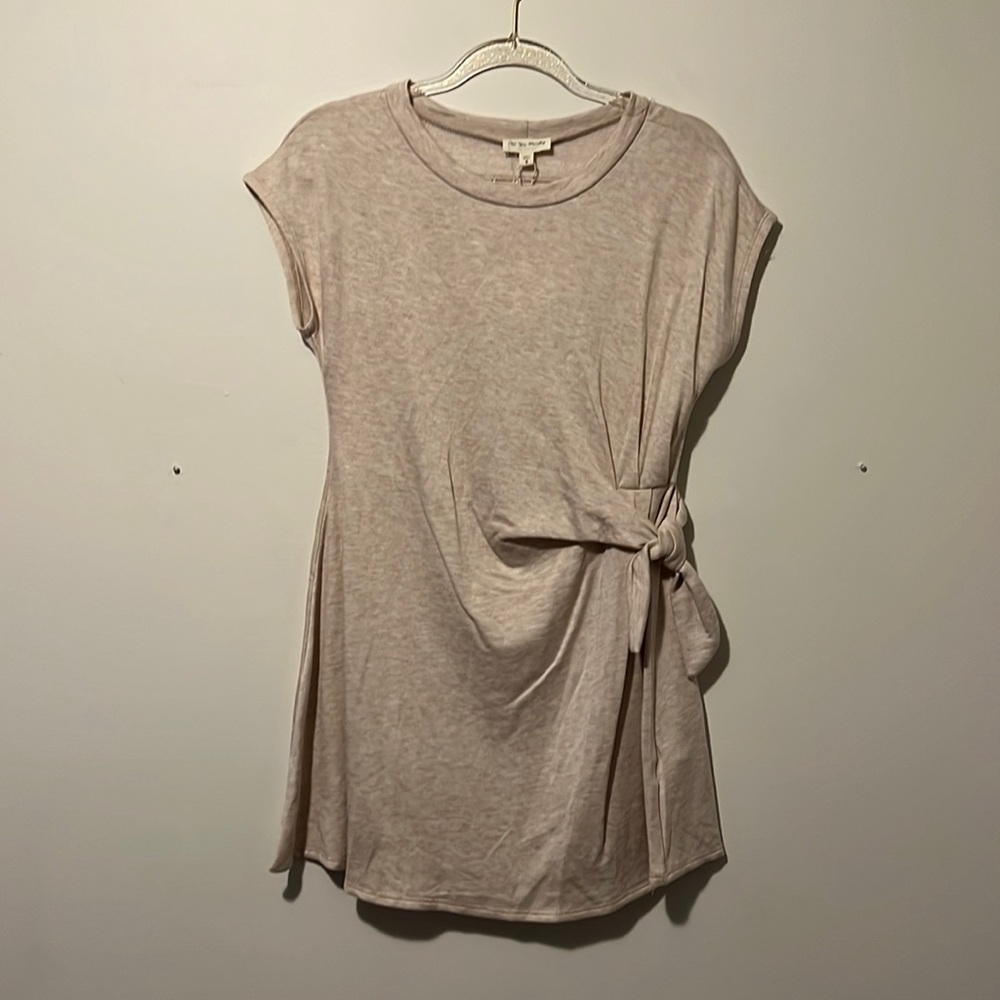 Tunic length side tie dress/shirt